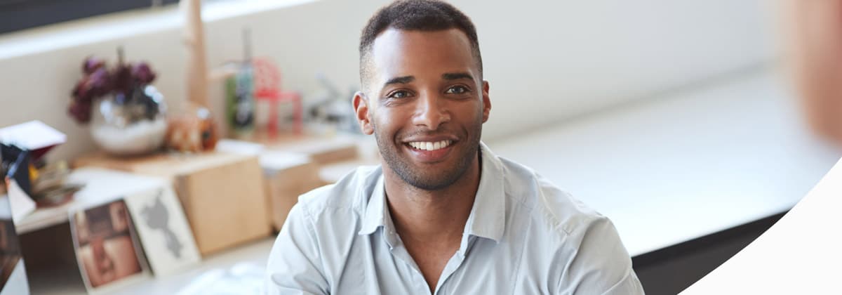 Student smiling